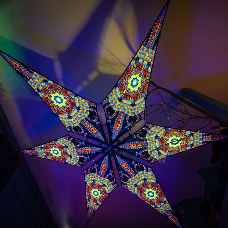 Fluorescent decor for events - canopy “Radiance”