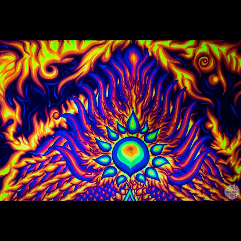 Esoteric Spiritual Blacklight Tapestry «Kali»