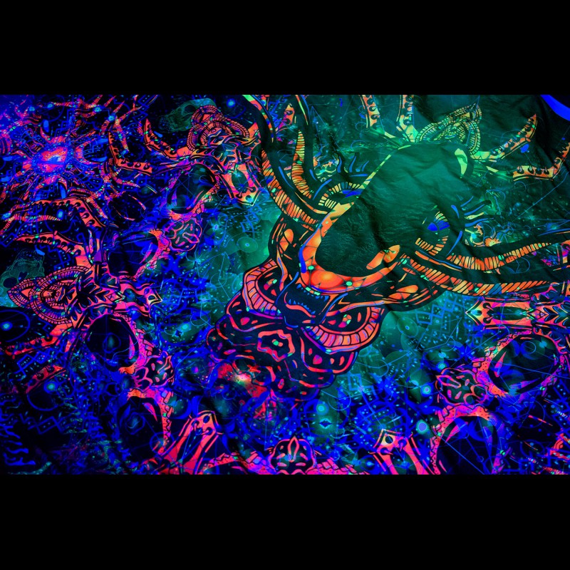 UV Psychedelic Tapestry «Alien Enlightment»