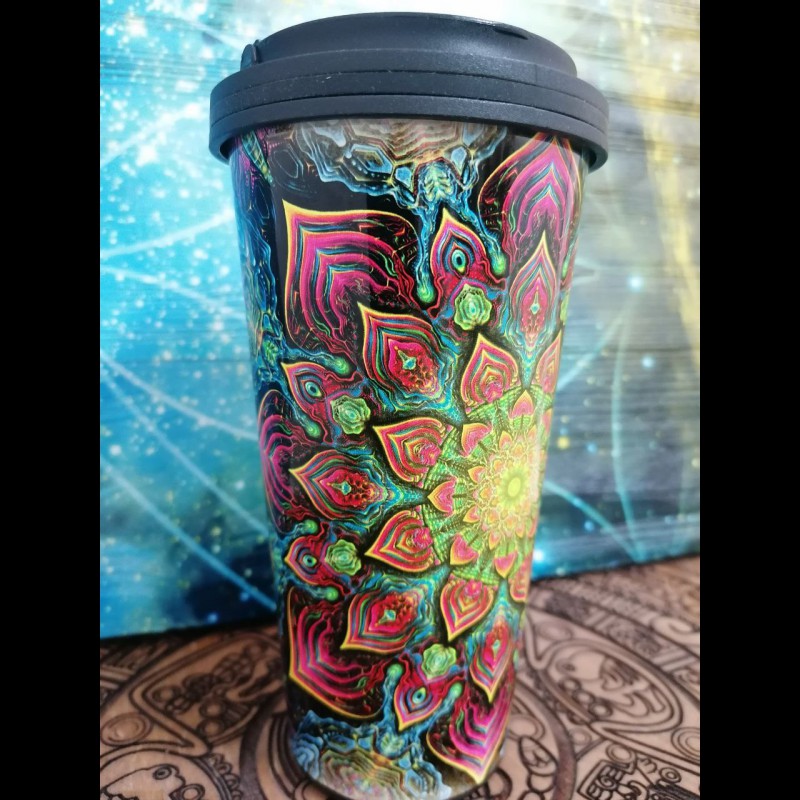 Festival Cup With Psychedelic Mandala Design  “Impressive Awakening”