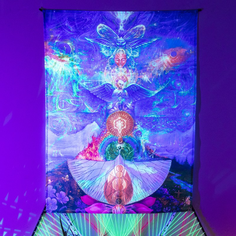 Esoteric tapestry UV Reactive «Picture of Power»