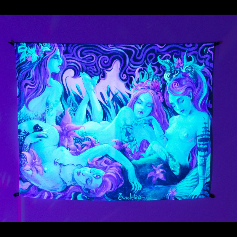 Fluorescent painting «Seamen's mistresses»