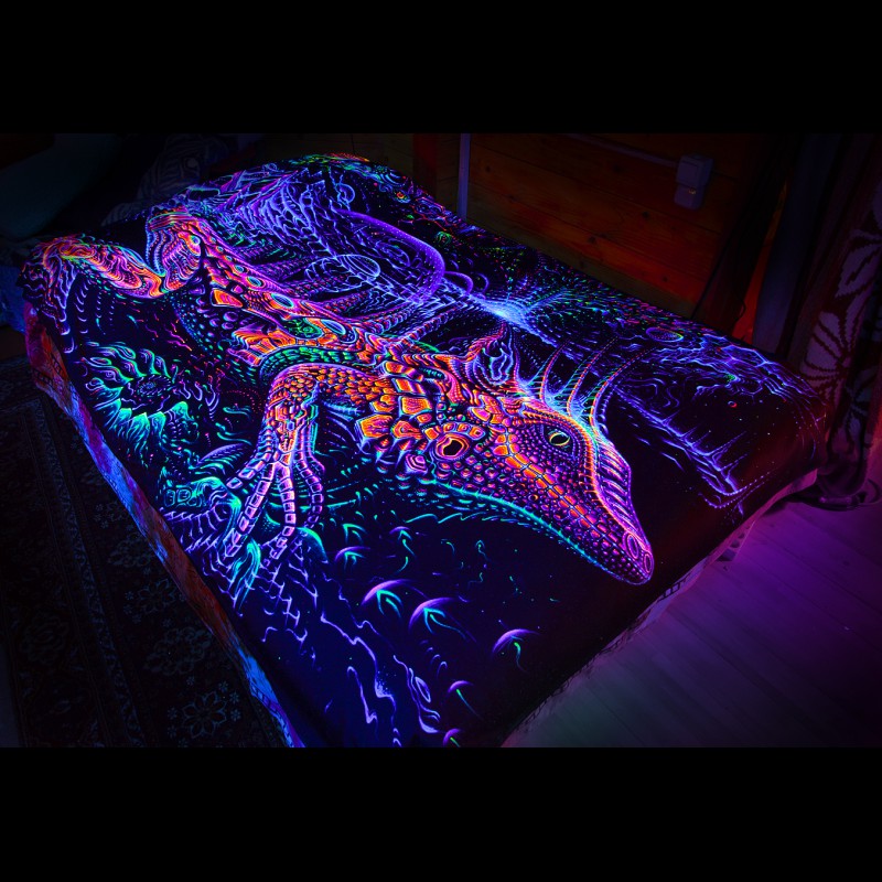 Psychedelic Bedspread Ethnic «Space Travelers»
