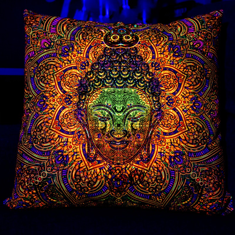 Spiritual Bohemian UV-Pillow "Fractal Buddha"
