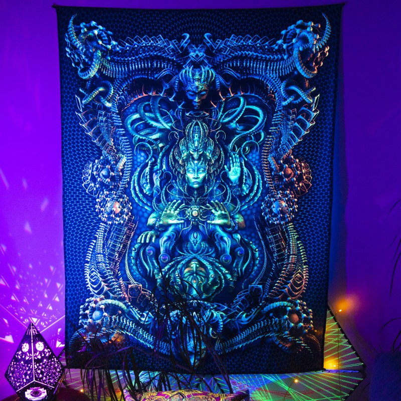 Glowing psychedelic painting «Warlords of Atlantis»