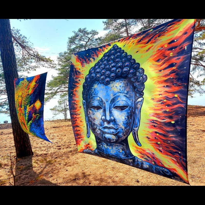 Esoteric Fluorescent Backdrop «Wisdom Of Buddha»