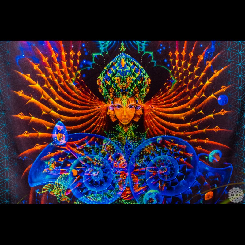 Esoteric UV glowing canvas «Trinity»