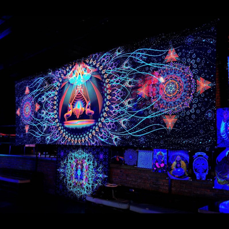 Mystical psychedelic tapestry «Star Temple»
