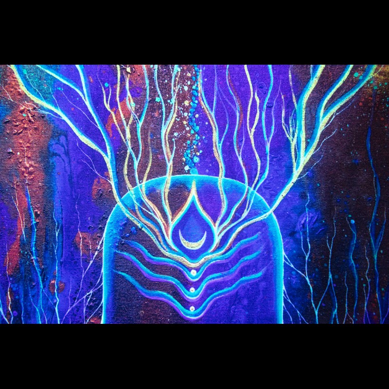 Meditation Glow in the dark poster «Divine Masculine»