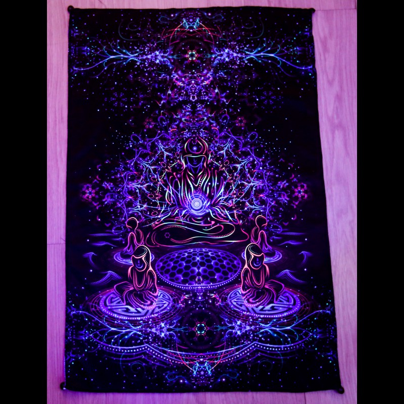 Fractal UV-active Art Print "Spiritual Gathering"