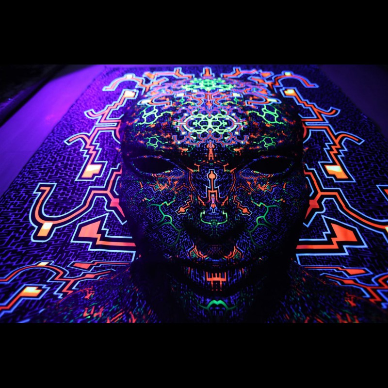 Trippy Wall Art UV-tapestry "Predator"