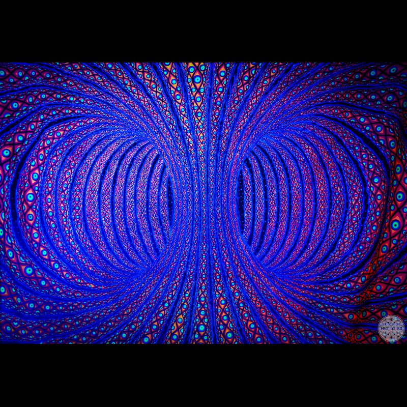 Fluorescent Fractal Festival Backdrop «Illusion»