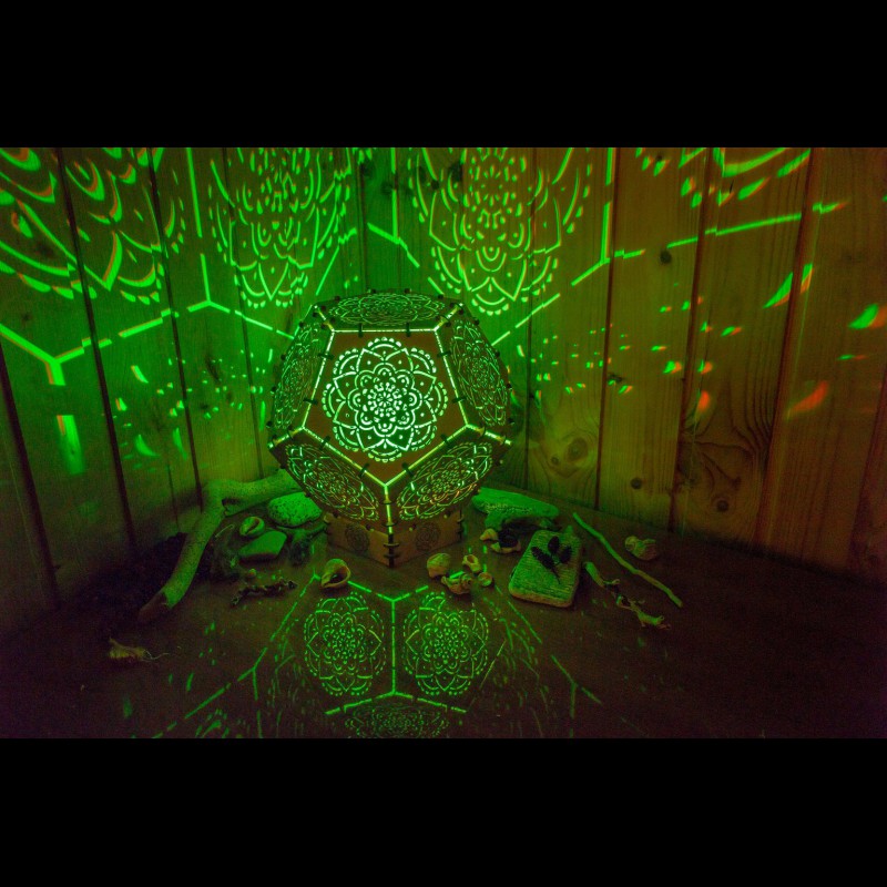 Projection LED lamp for boho-interior "Mandala" night light 