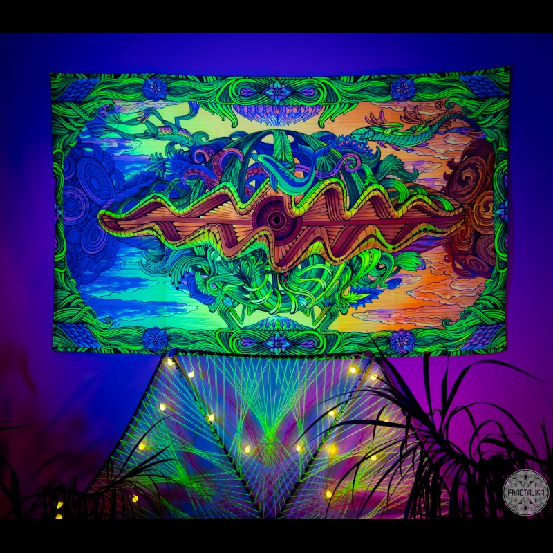 Psychedelic UV Backdrop Banner «Summer Trip»