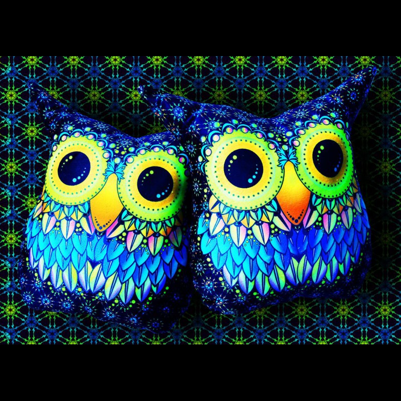 Trippy Cushion Decorative Pillow "Funny Owl"