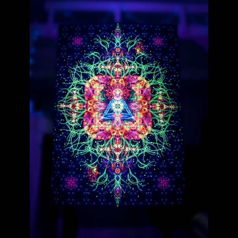 Spiritual fluorescent tapestry «Reincarnation» (Vertical)