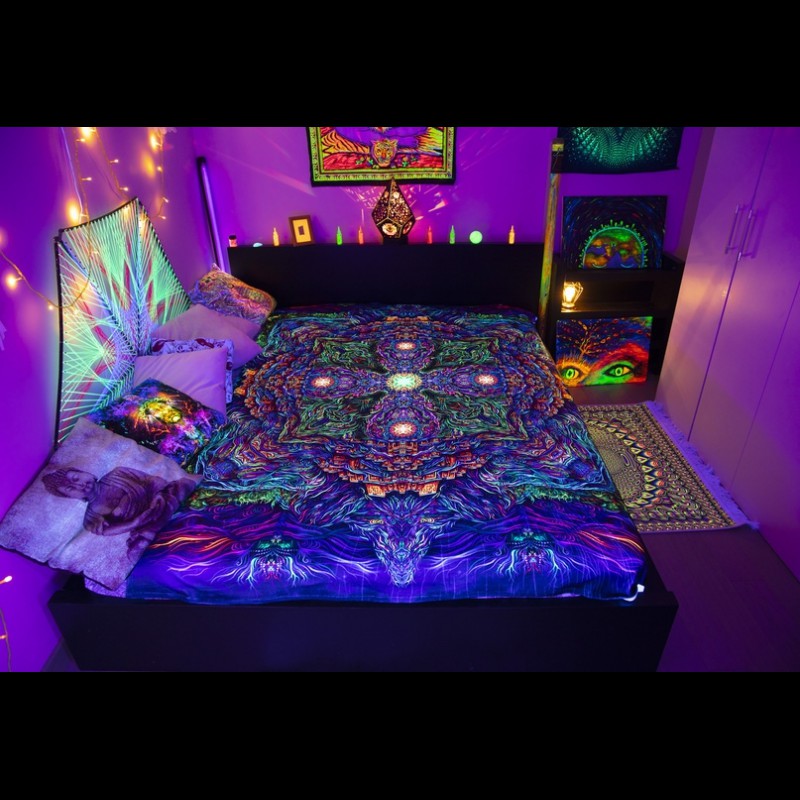 Spiritual Meditation Blanket Hippe Room Décor «Key of Shambhala»