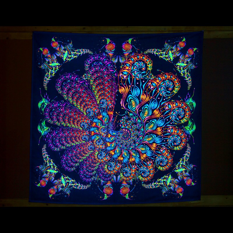 Mandala wall UV active tapestry Burmental