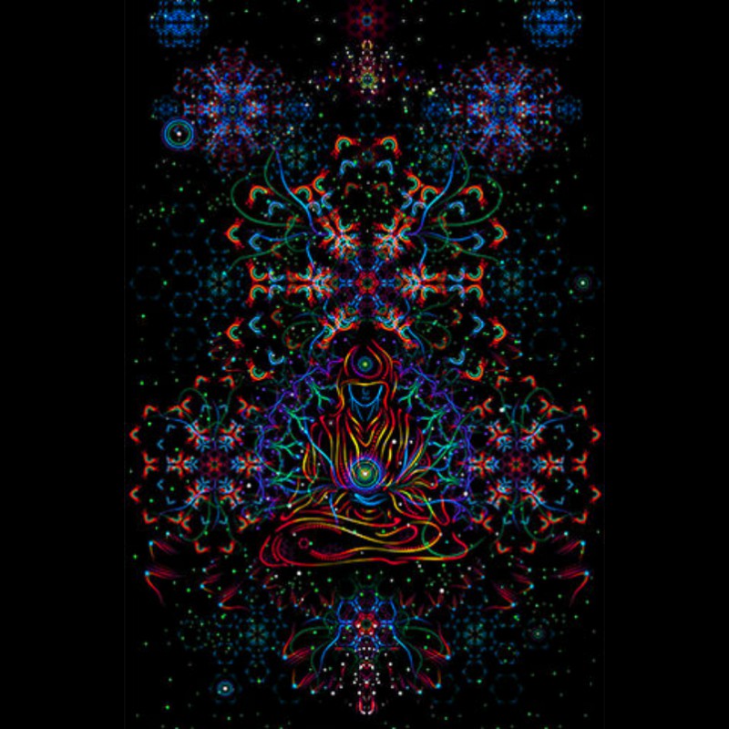 Trippy spiritual tapestry "Adept"