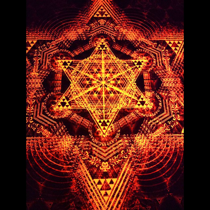 Psychedelic blacklight artwork Morningstar