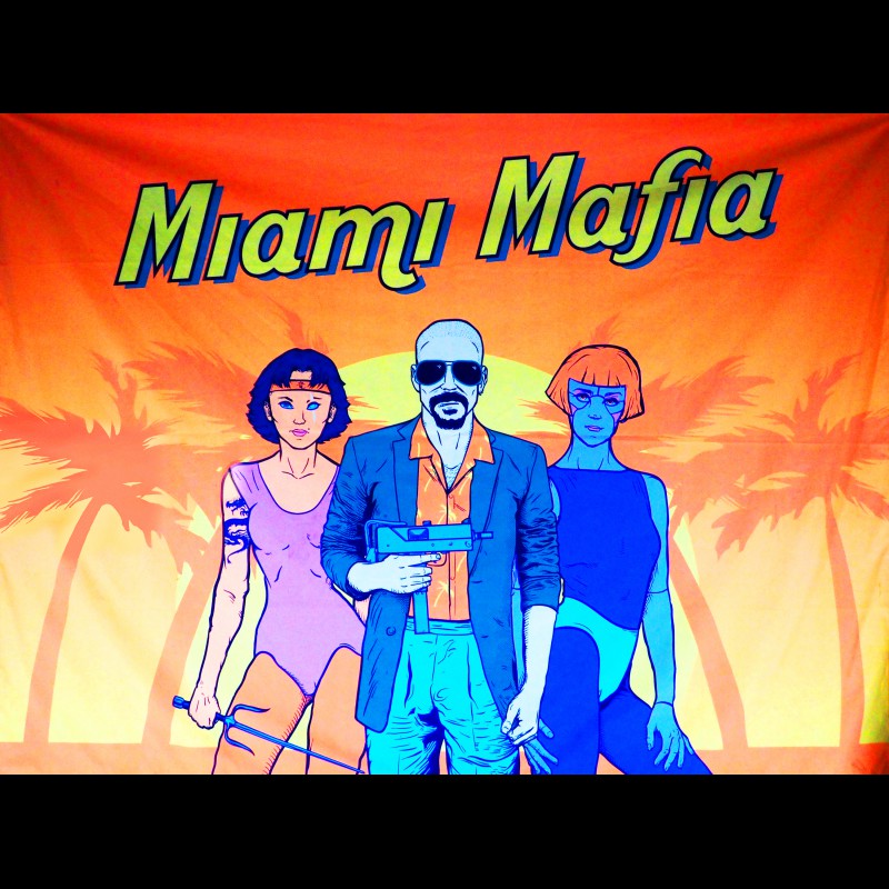 UV neon wall hanging active in ultraviolet Miami Mafia