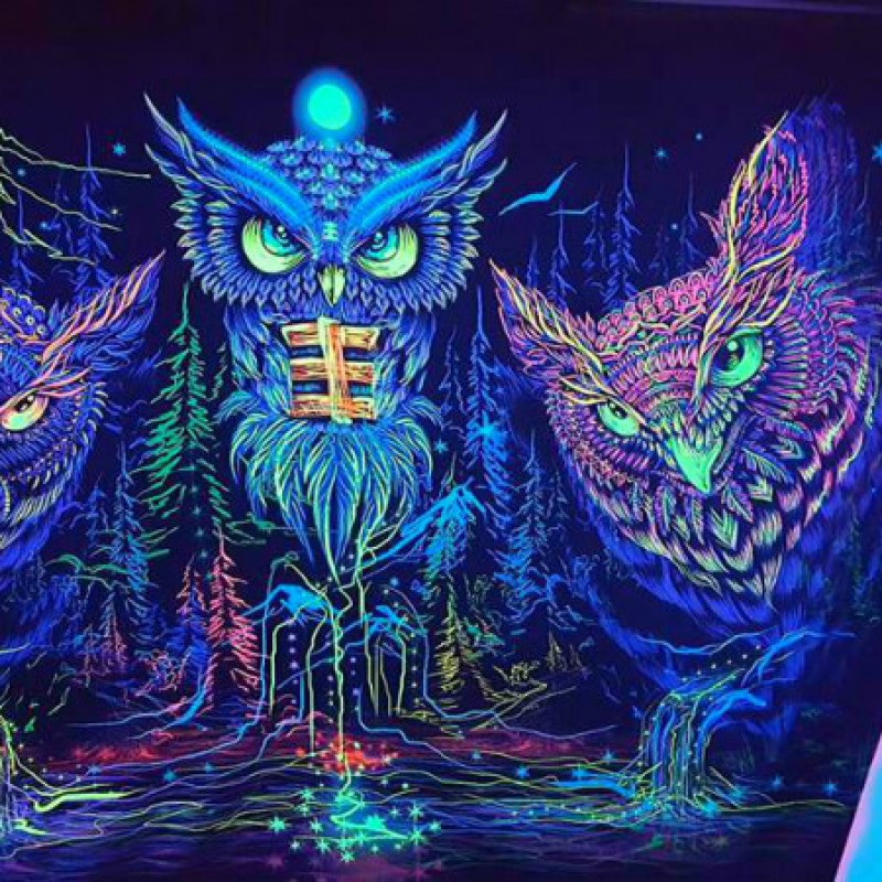 Forest mystical boho tapestry «Night Owl»